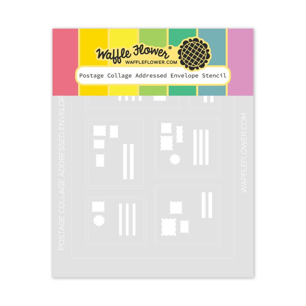 Postage Collage Addressed Envelope - Stencil Set