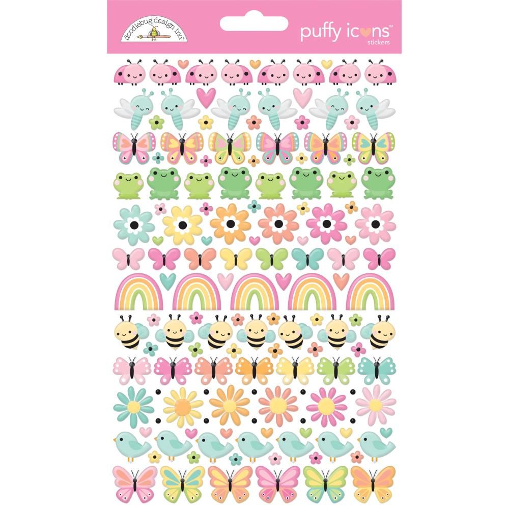 Puffy Icons Stickers - Butterfly Kisses Collection
