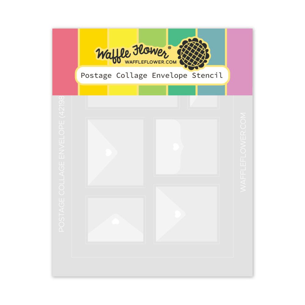 Postage Collage Envelope - Stencil Set
