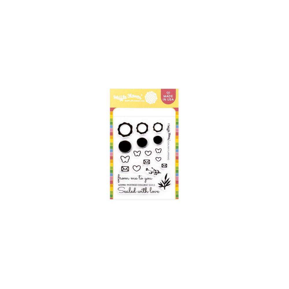 Postage Collage Mini Seals - Clear Stamp Set