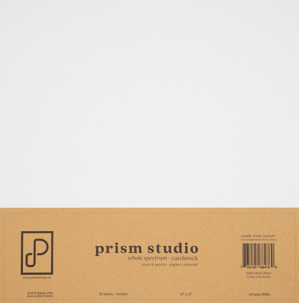 Simply White - 80lb - 12x12 Smooth Cardstock Pack