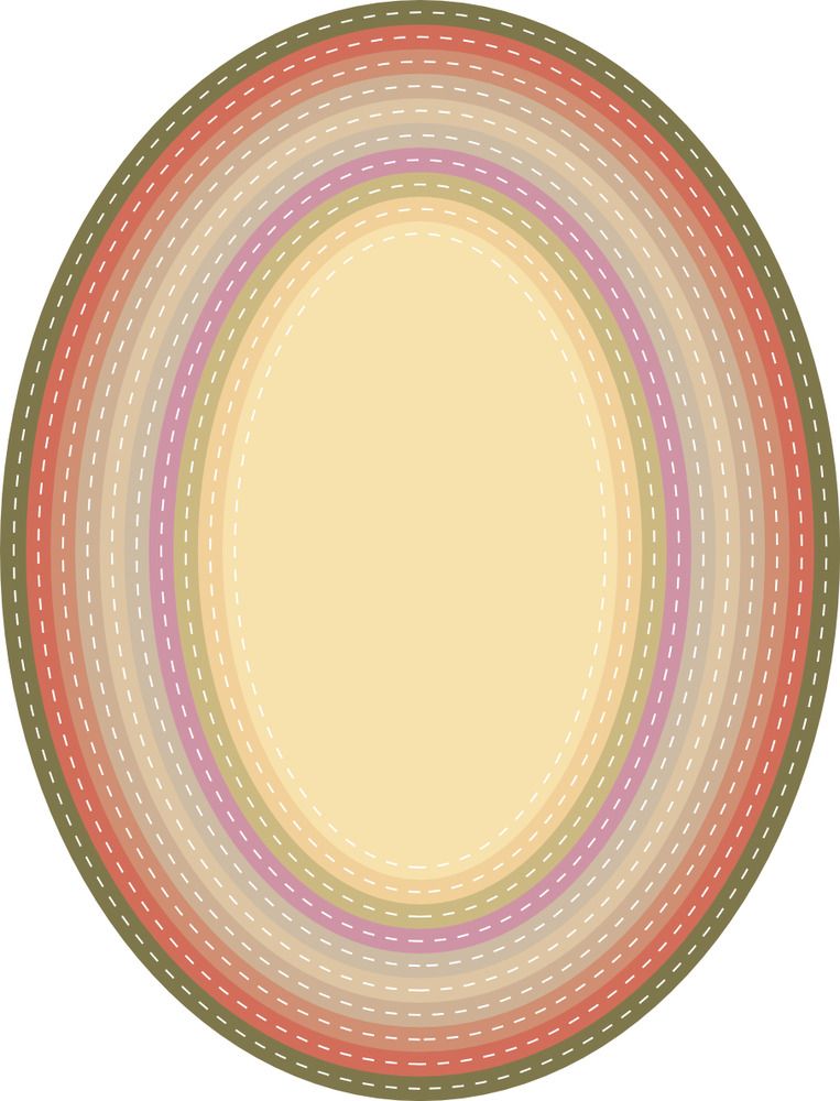 Nesting Stitched Ovals - Die Set