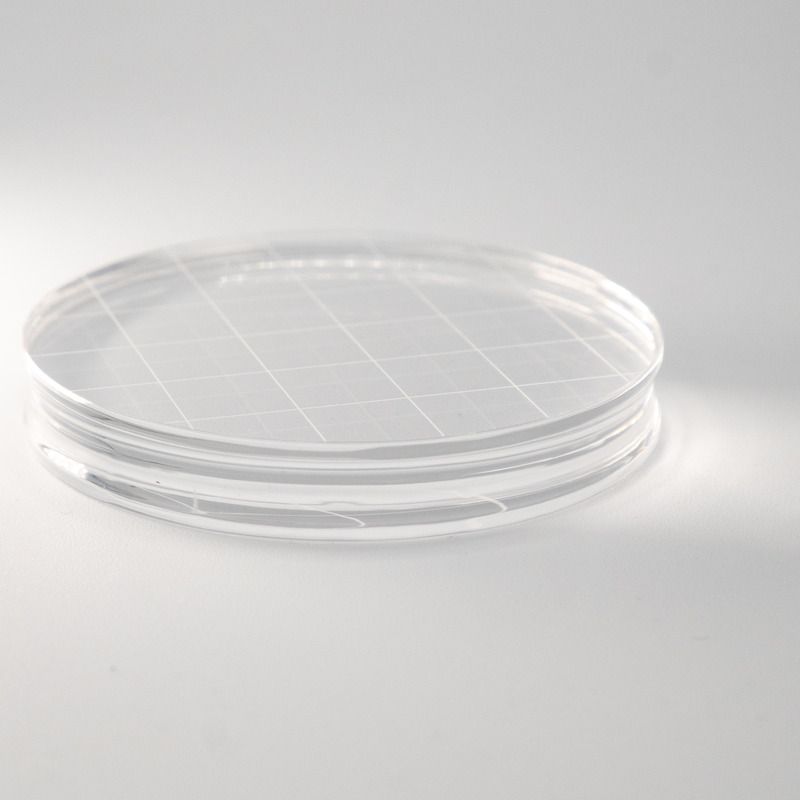 Circle - 3x3 - Acrylic Stamping Block with Grips