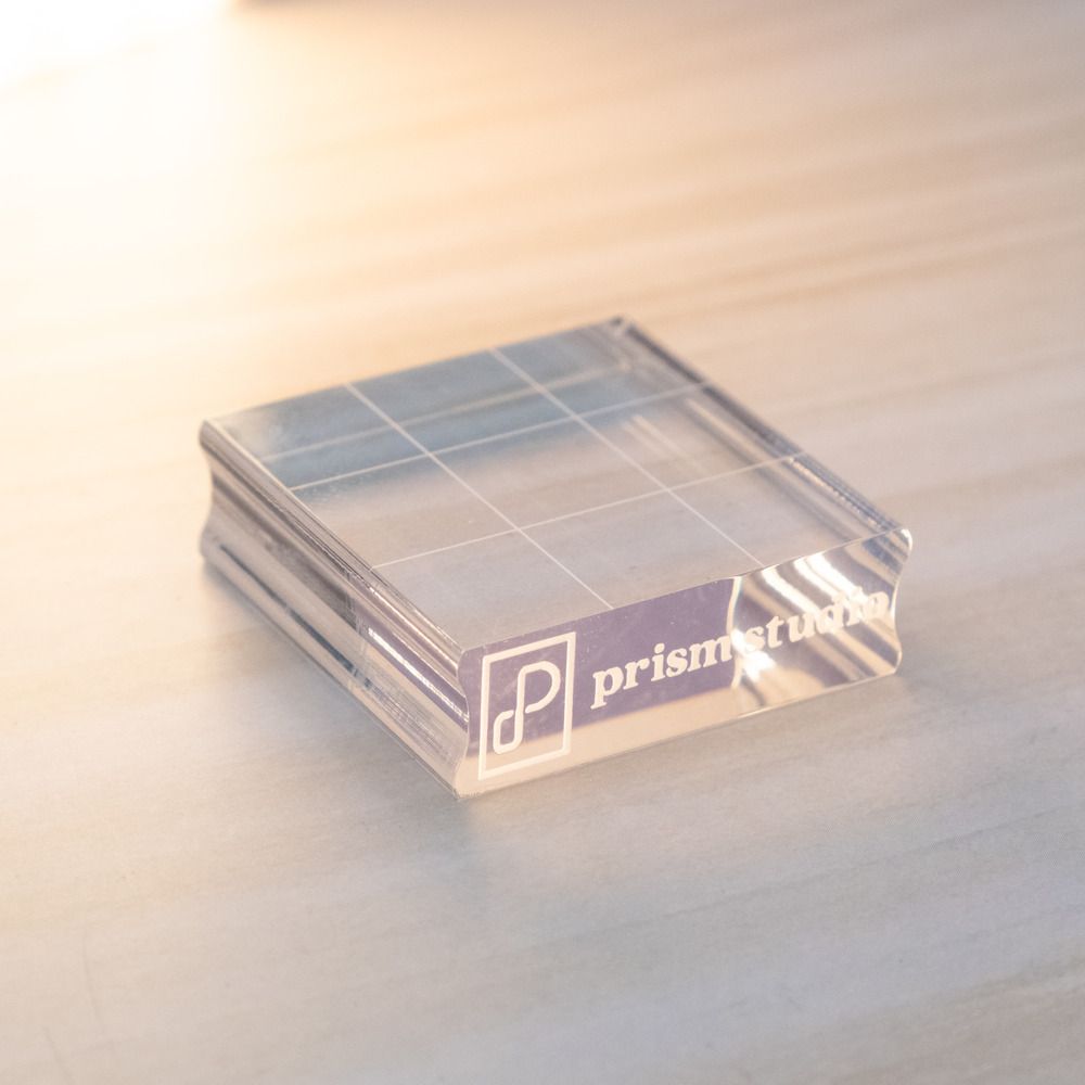 Square - 1.5x1.5 - Acrylic Stamping Block with Grips