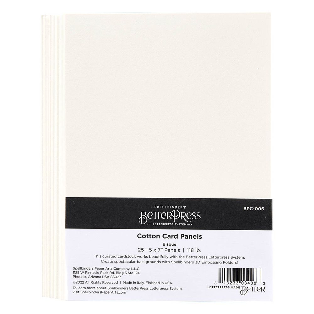 Bisque - BetterPress A7 Cotton Card Panels