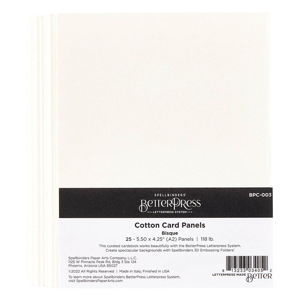 Bisque - BetterPress A2 Cotton Card Panels
