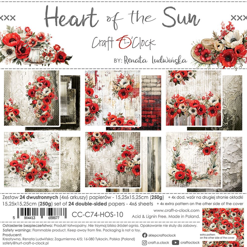 6x6 Paper Pad - Heart of the Sun Collection