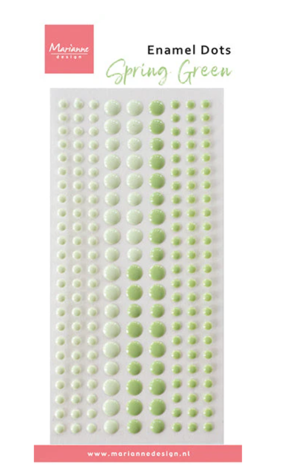Spring Green - Enamel Dots