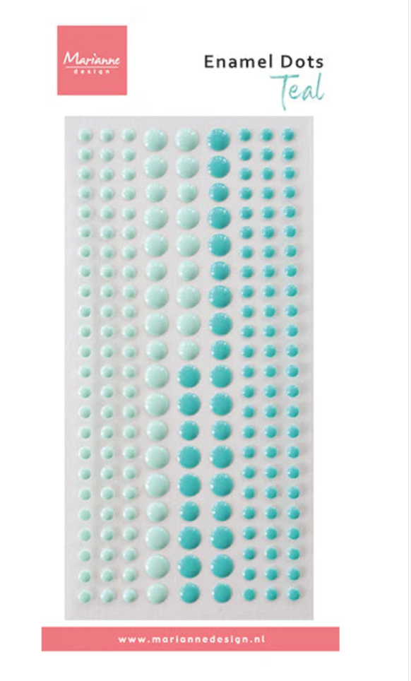 Teal - Enamel Dots