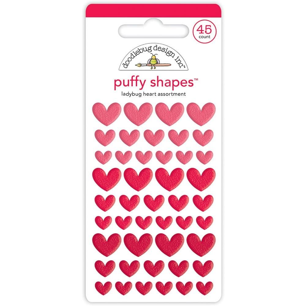 Lady Bug - Heart Assortment - Puffy Shapes