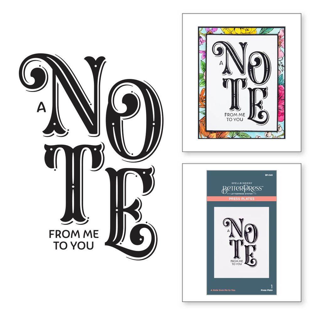 A Note from Me to You - BetterPress Press Plates