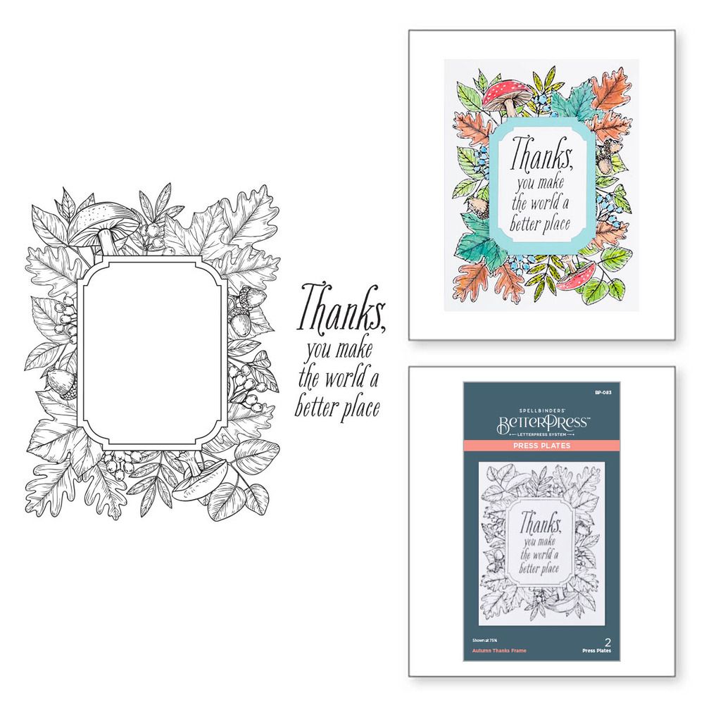 Autumn Thanks Frame - BetterPress Press Plate