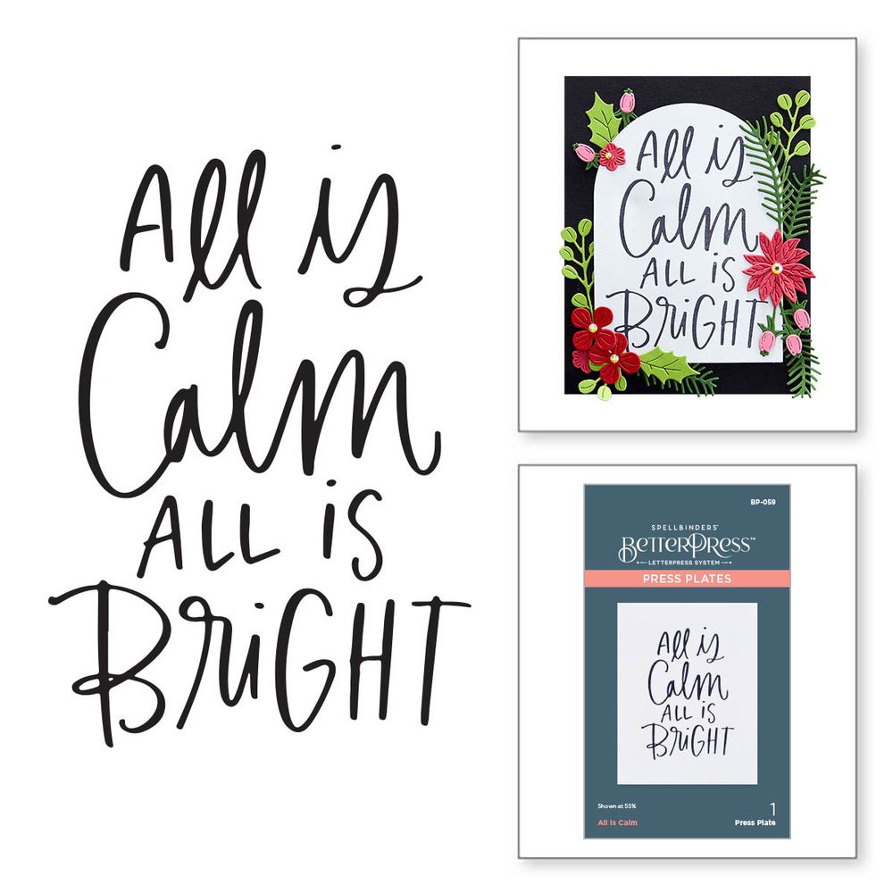 All Is Calm - BetterPress Press Plate