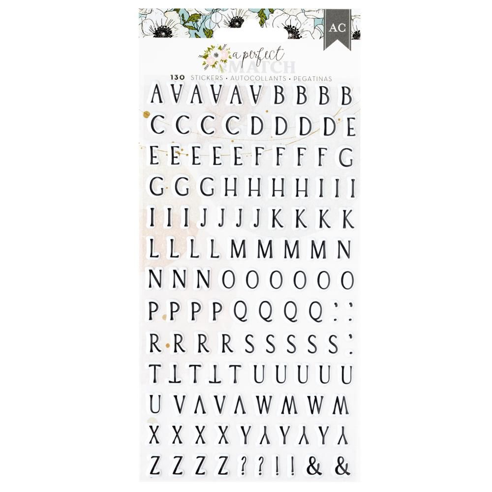 A Perfect Match - Puffy Alphabet Stickers