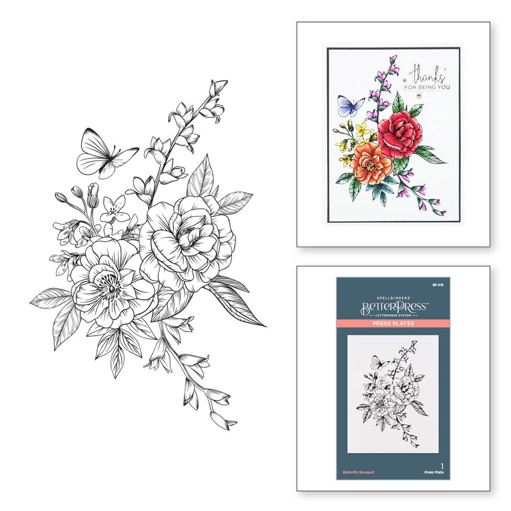 Butterfly Bouquet - BetterPress Press Plates