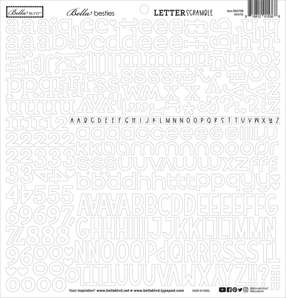 White - Letter Scramble - Alpha Sheet