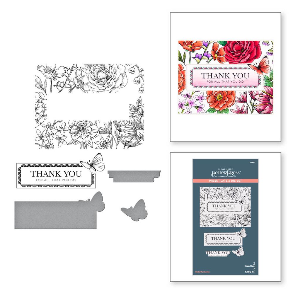 Butterfly Garden - BetterPress Plates &amp; Dies