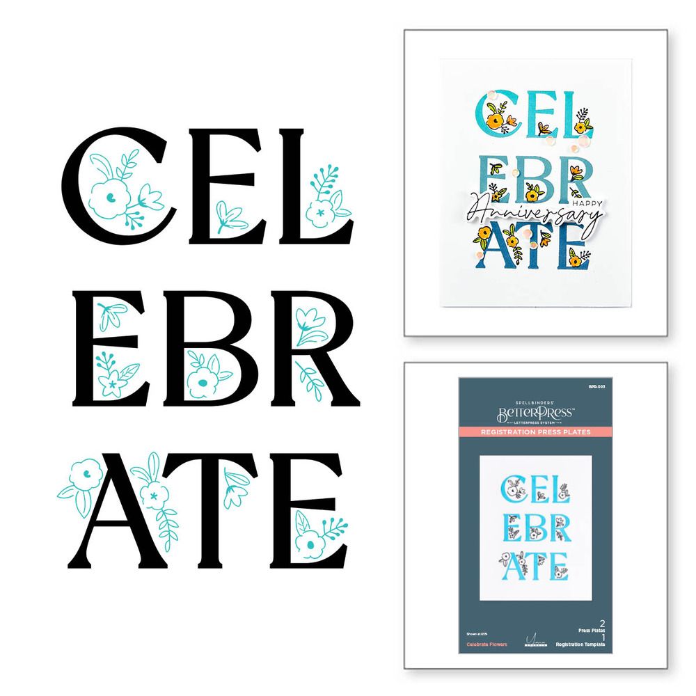 Celebrate Flowers - BetterPress Press Plate