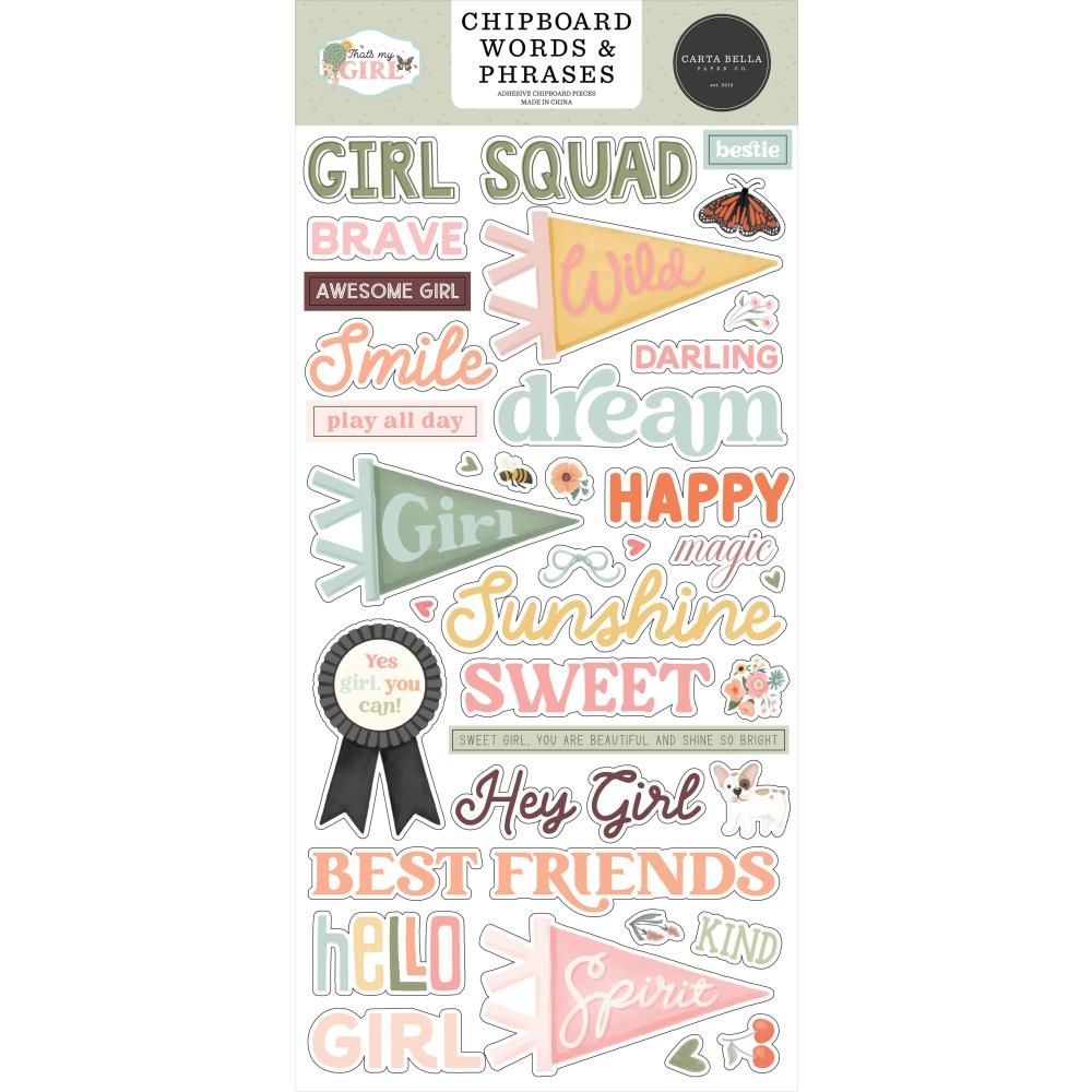 Chipboard Words &amp; Phrases - That&#39;s My Girl Collection