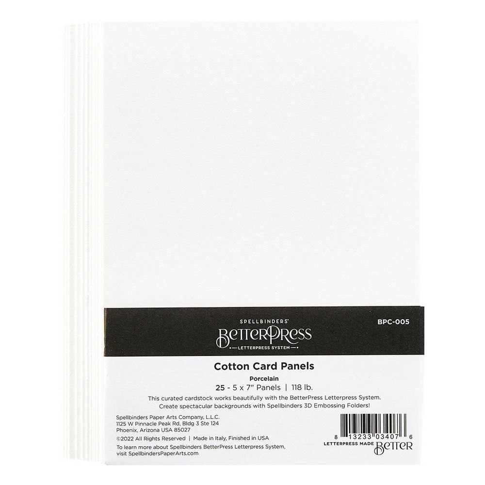 Porcelain - BetterPress A7 Cotton Card Panels