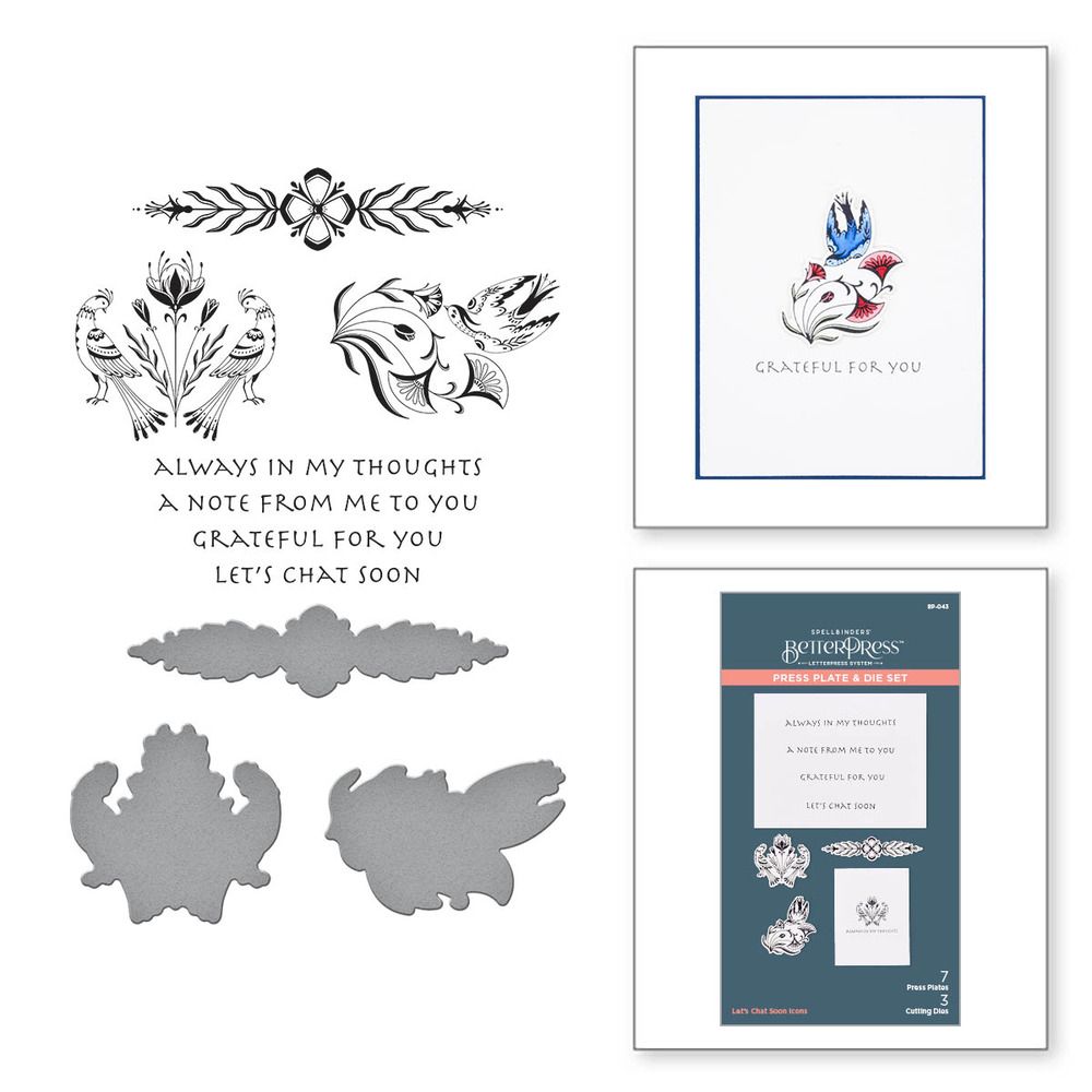 Let&#39;s Chat Soon Icons - BetterPress Plates &amp; Dies