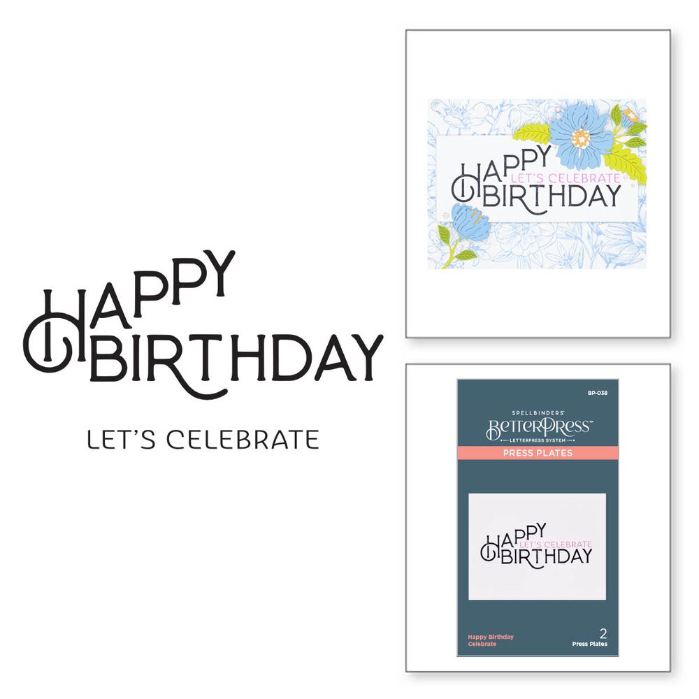 Happy Birthday Celebrate - BetterPress Press Plates