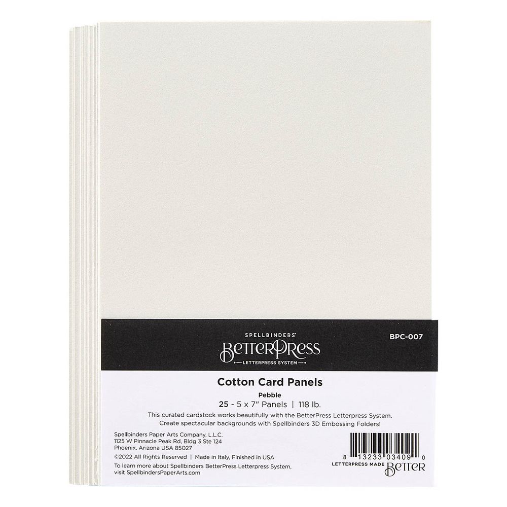 Pebble - BetterPress A7 Cotton Card Panels