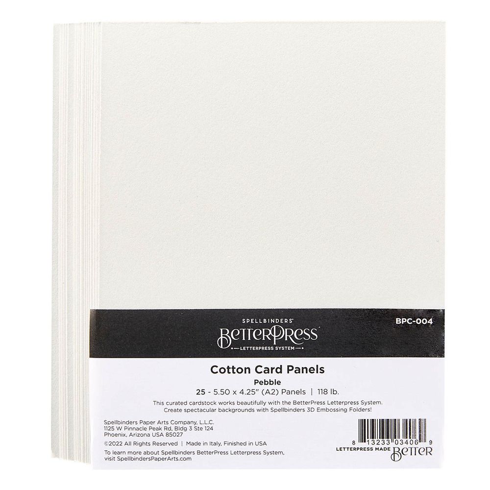 Pebble - BetterPress A2 Cotton Card Panels