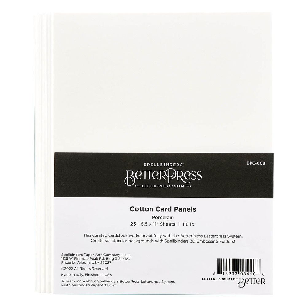 Porcelain - BetterPress 8.5x11 Cotton Sheets
