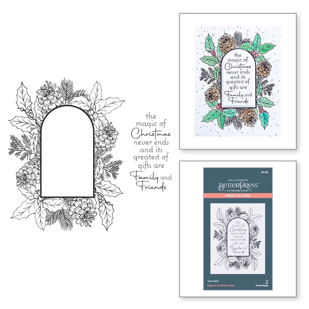 Magic of Christmas Frame - BetterPress Press Plate