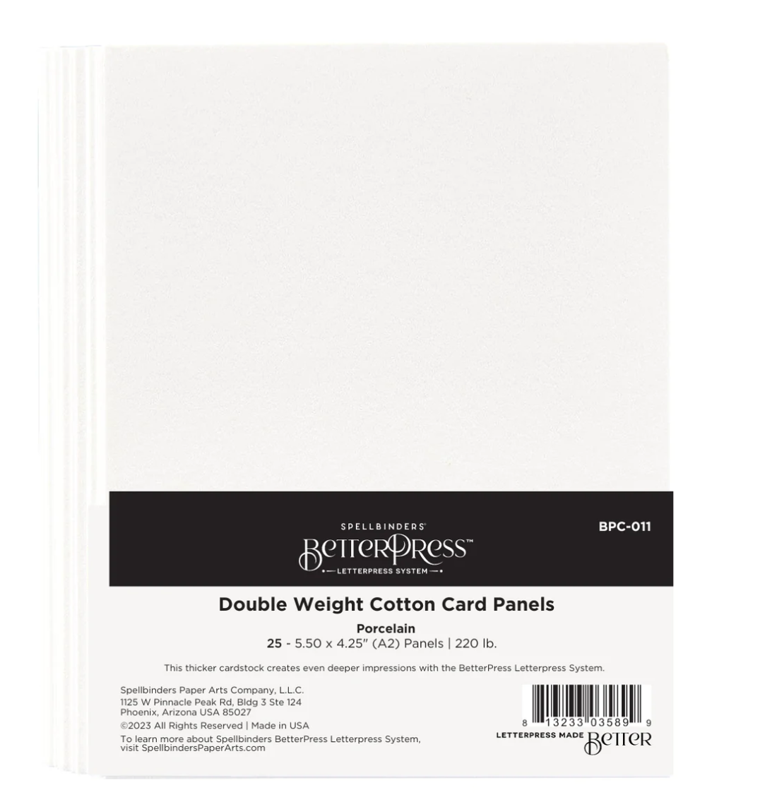 Porcelain - BetterPress A2 Double Weight Card Panels