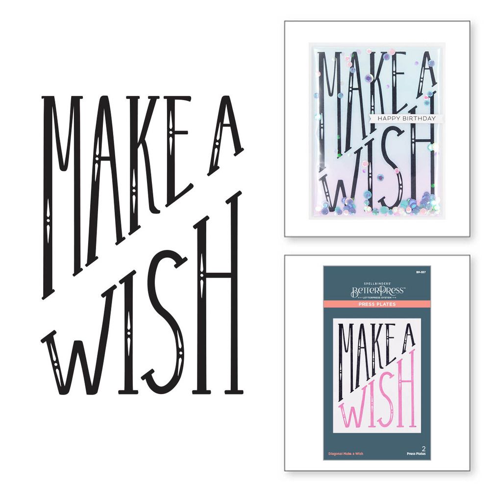 Diagonal Make a Wish - BetterPress Press Plates