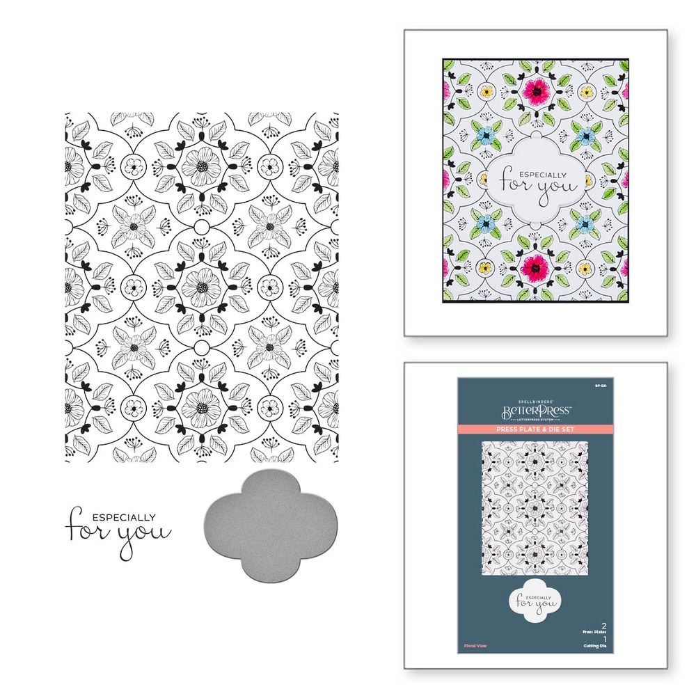 Floral View - BetterPress Plates &amp; Dies