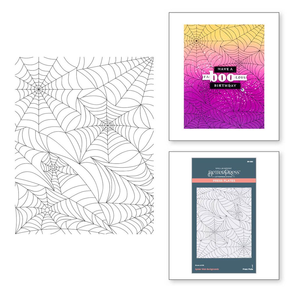 Spider Web Background - BetterPress Press Plate