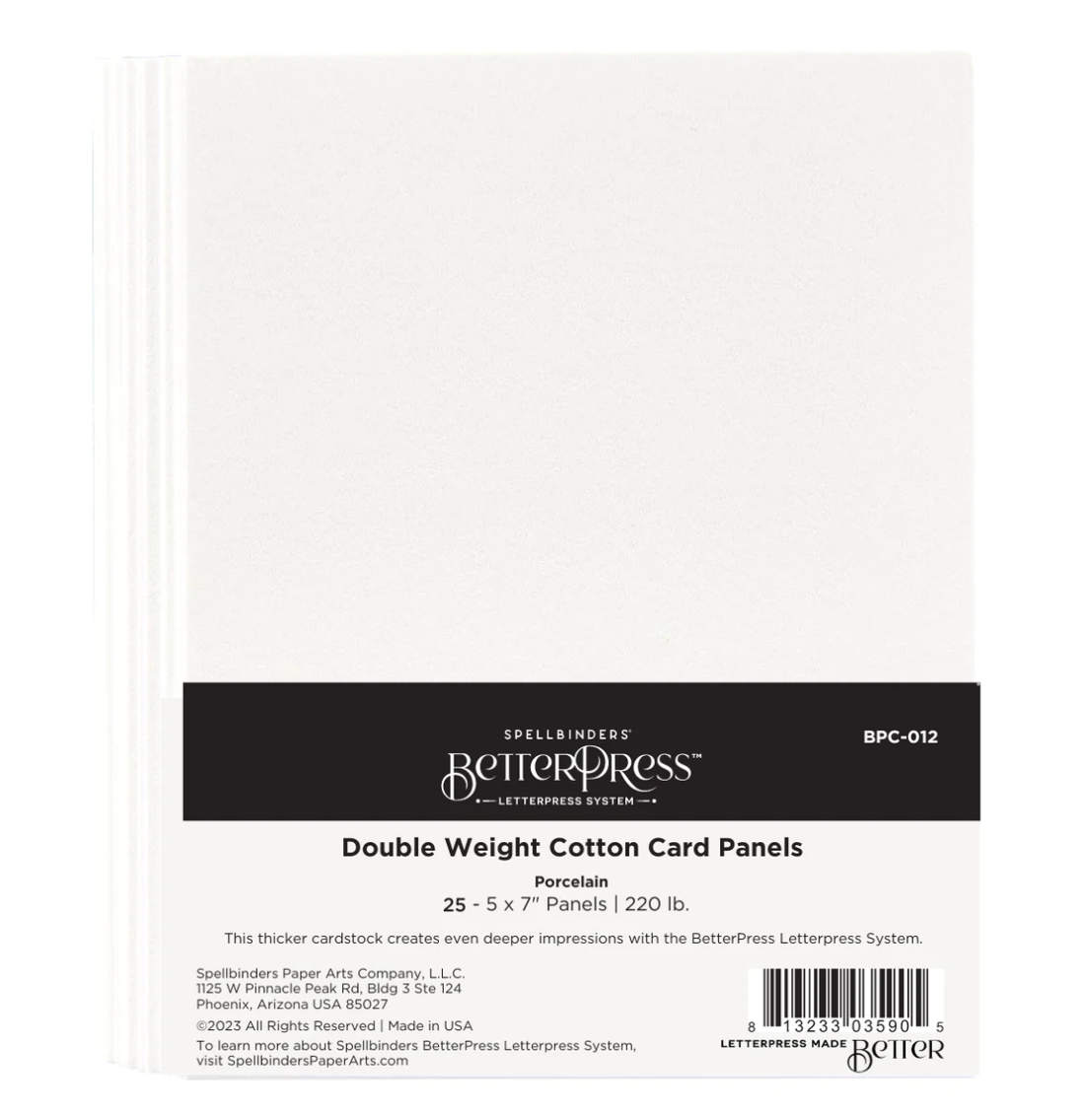 Porcelain - BetterPress A7 Double Weight Card Panels