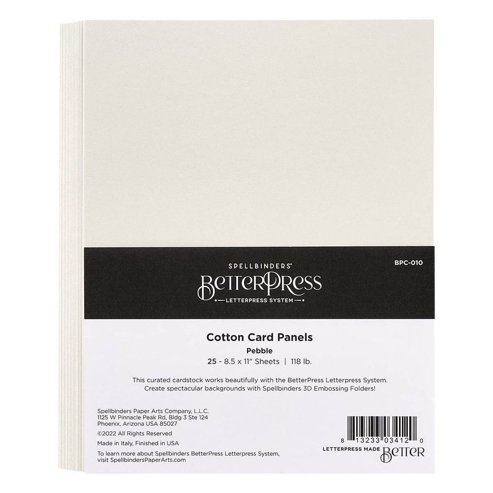 Pebble - BetterPress 8.5X11 Cotton Sheets