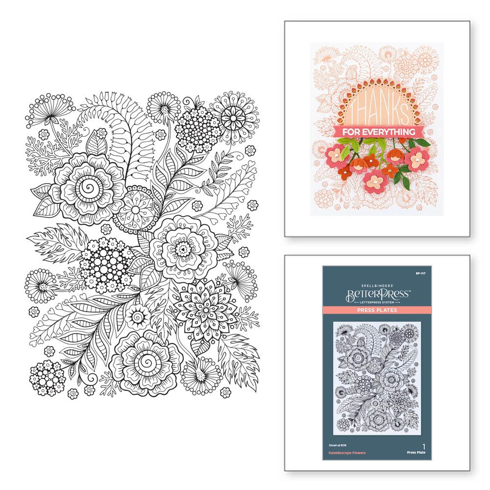 Kaleidoscope Arch - Kaleidoscope Flowers - BetterPress Press Plate