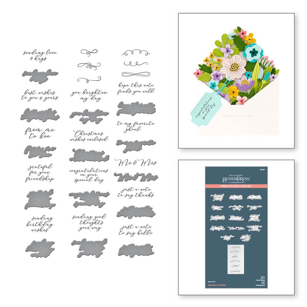 Envelope of Wonder - Sentiments of Wonder - BetterPress Press Plate &amp; Die Set