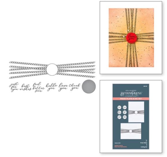 Sealed Cord &amp; Faux Seal Sentiments - BetterPress Plates &amp; Dies