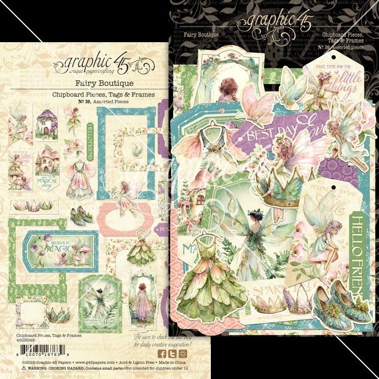 Tags &amp; Frames - Chipboard Pieces - Fairy Boutique Collection