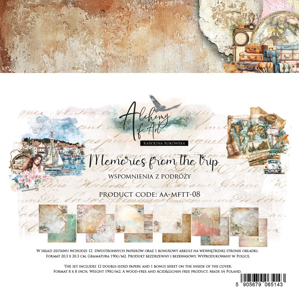 8x8 Paper Collection - Memories From the Trip Collection