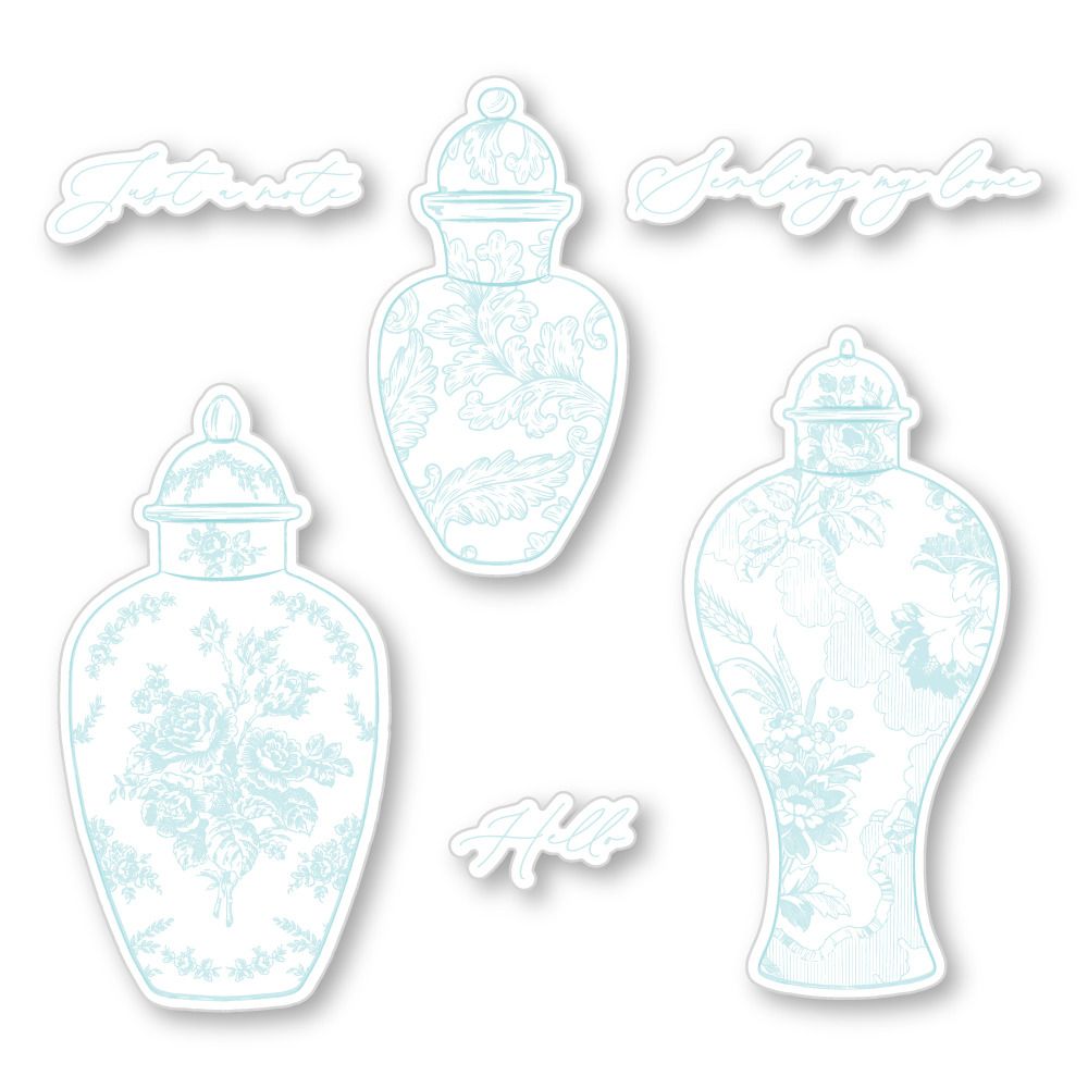 Ornate Ginger Jars - Coordinating Die Set
