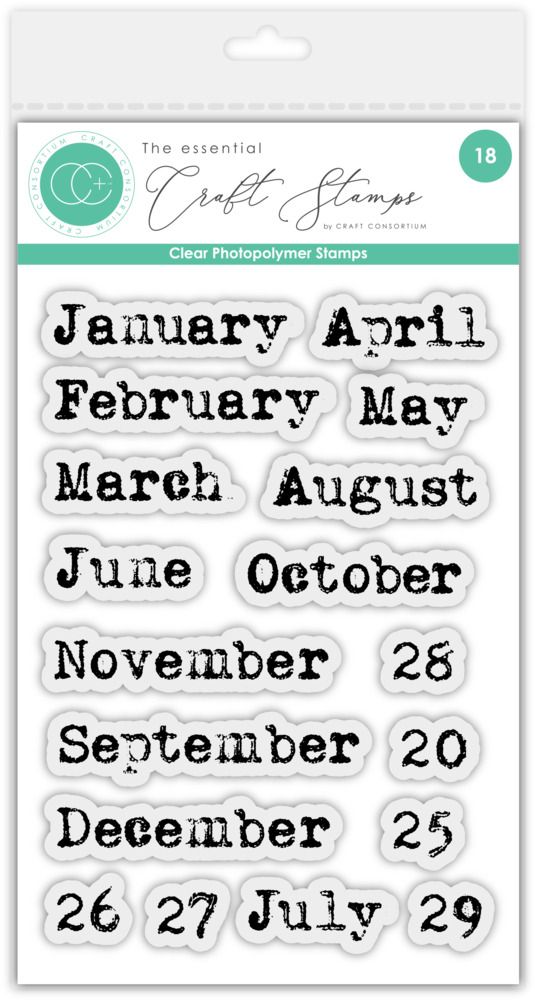 Journal Months - Clear Stamp Set