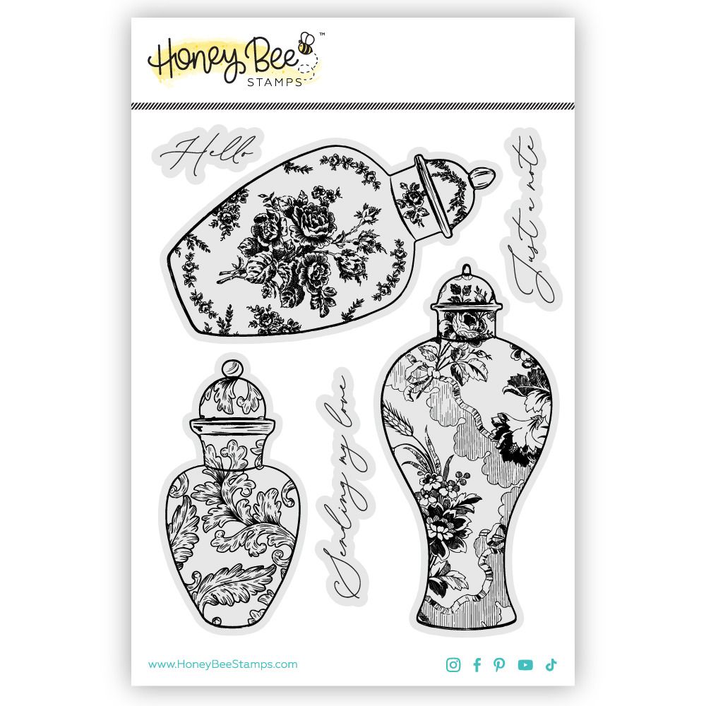 Ornate Ginger Jars - Cling Stamp Set