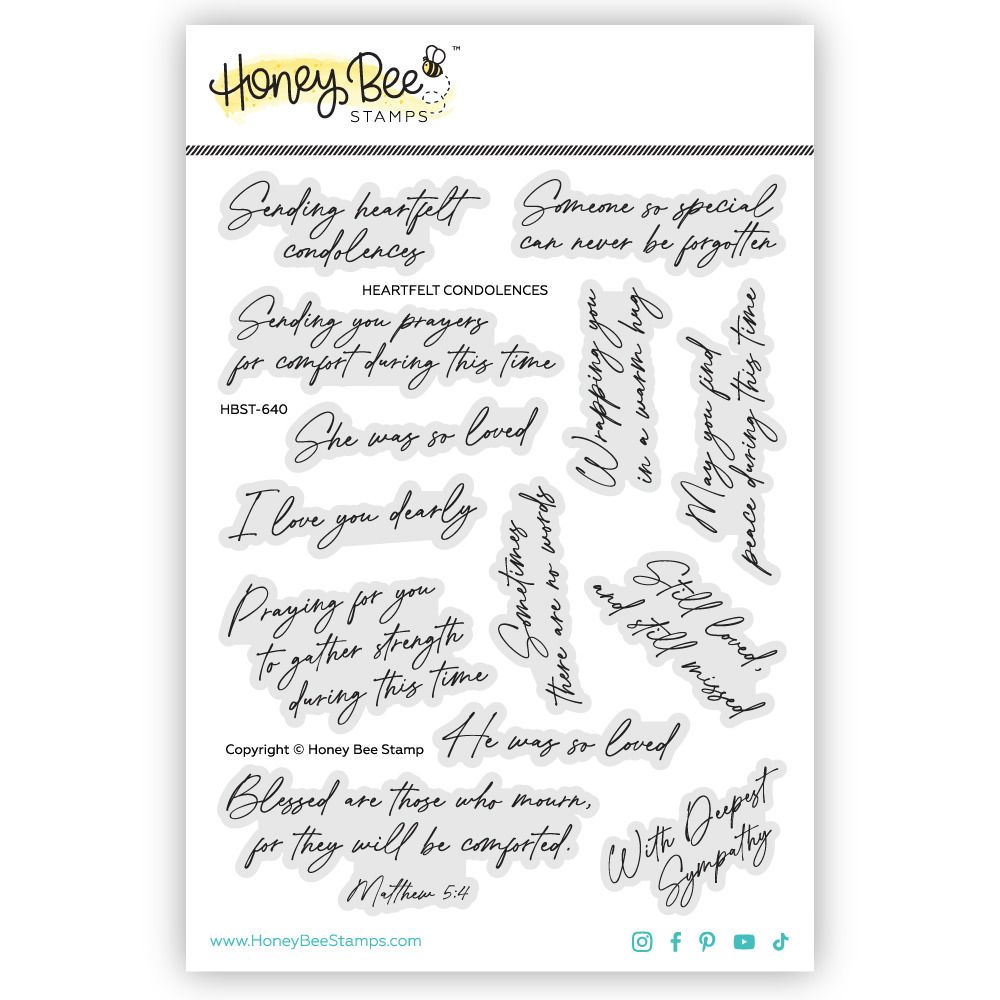 Heartfelt Condolences - Clear Stamp Set