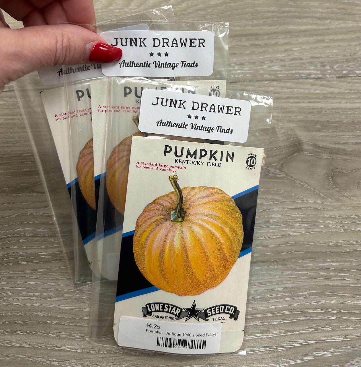 Pumpkin - Antique 1940&#39;s Seed Packet