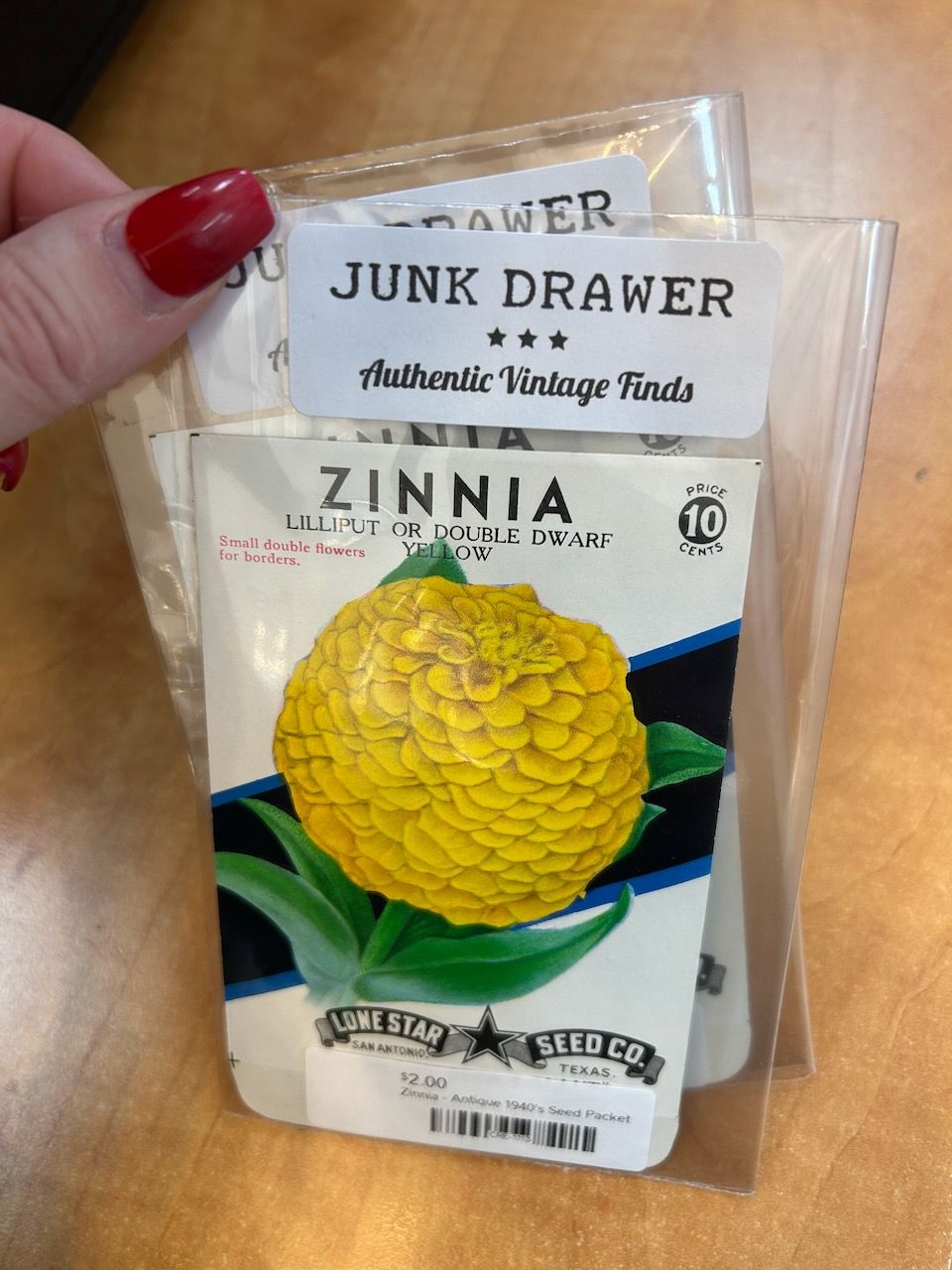 Zinnia - Antique 1940&#39;s Seed Packet