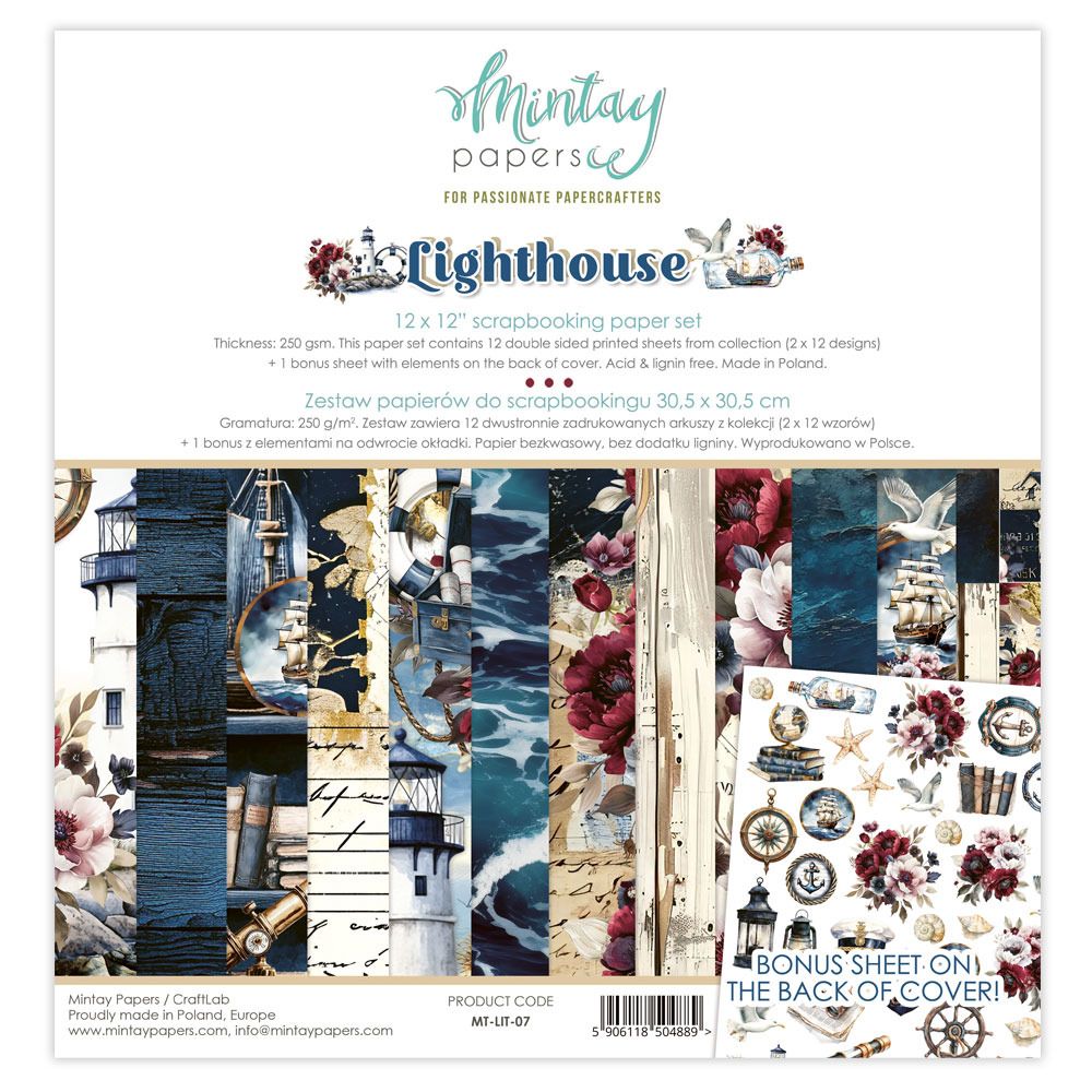 12x12 Paper Set - Lighthouse Collection