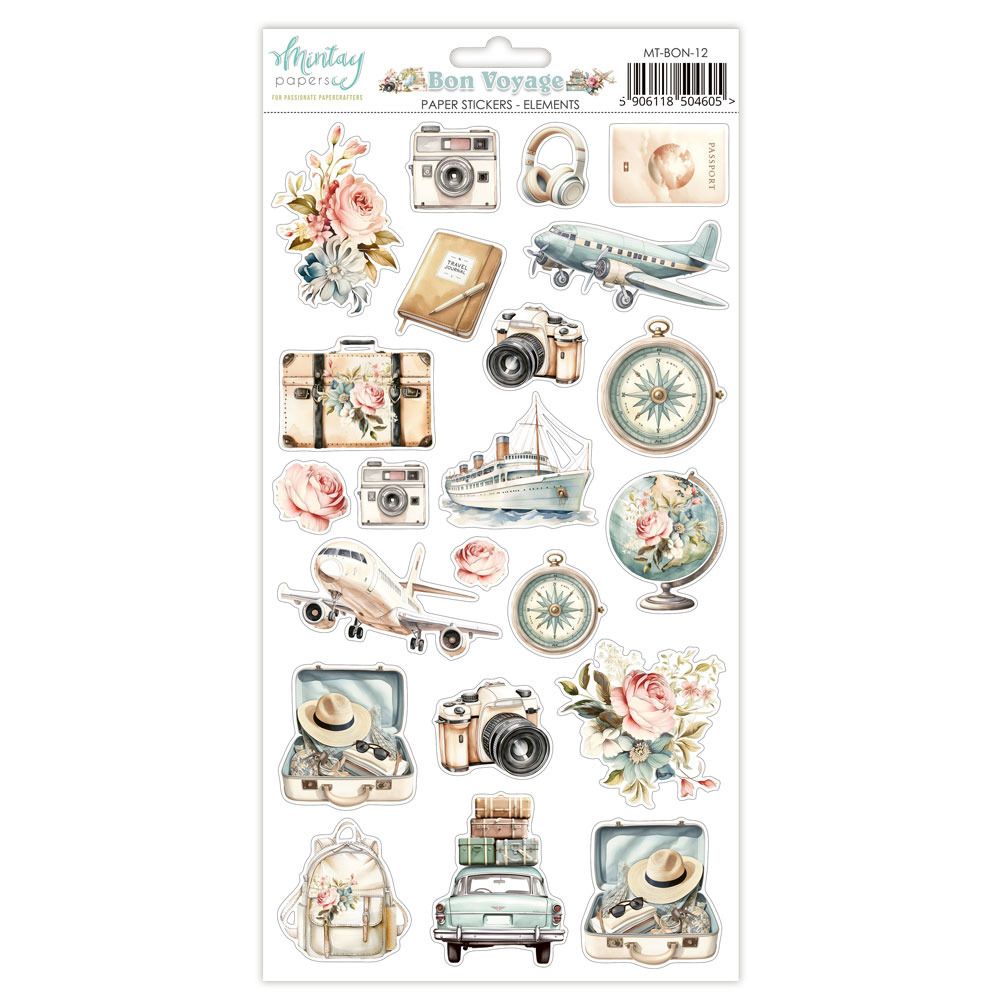 Elements - 6x12 Paper Stickers - Bon Voyage Collection