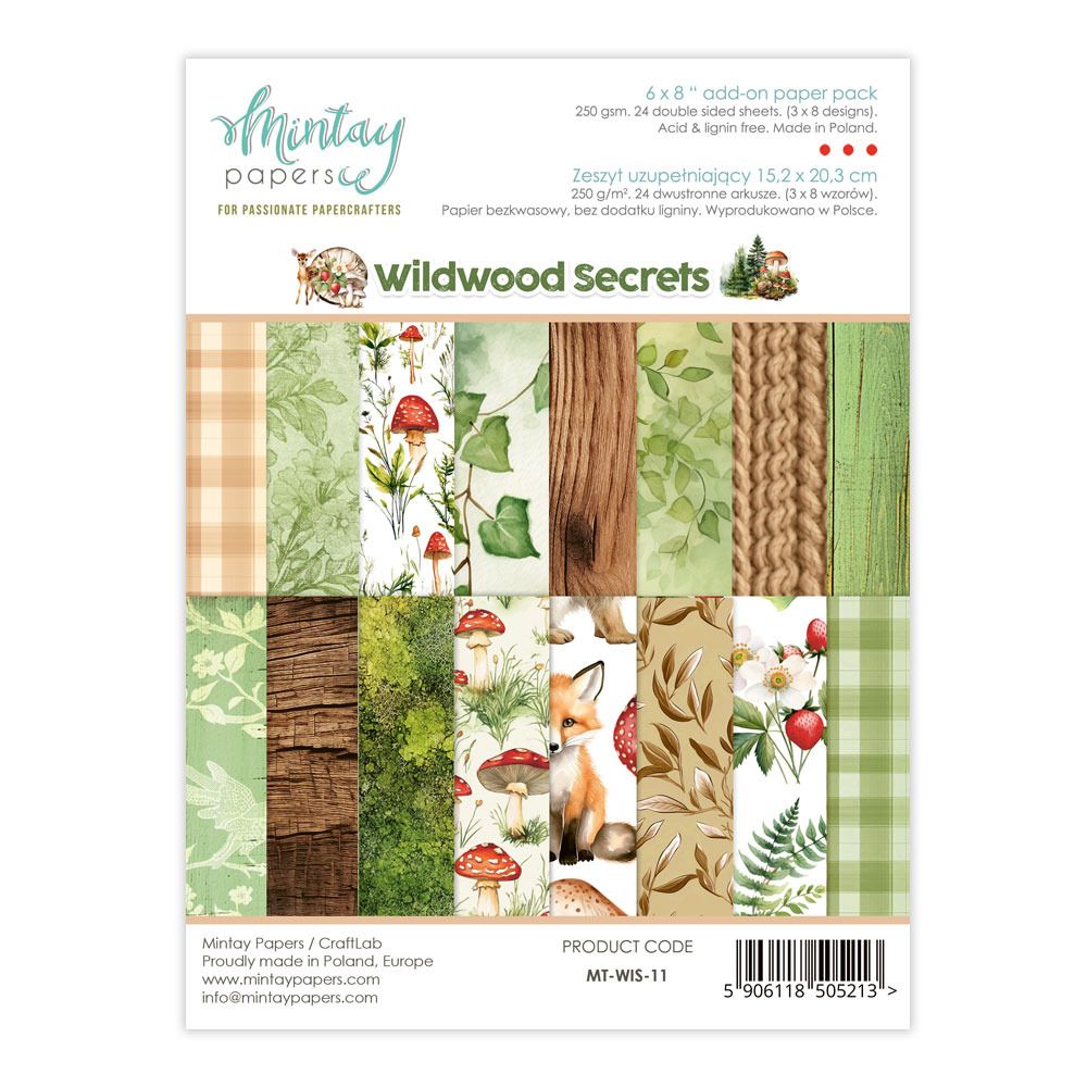 6x8 Add-on Paper Pad - Wildwood Secrets Collection